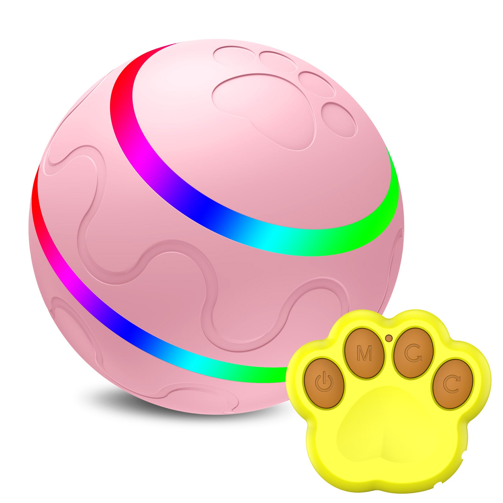 Balle interactive automatique Pawsora™ — Jouet rotatif pour chat