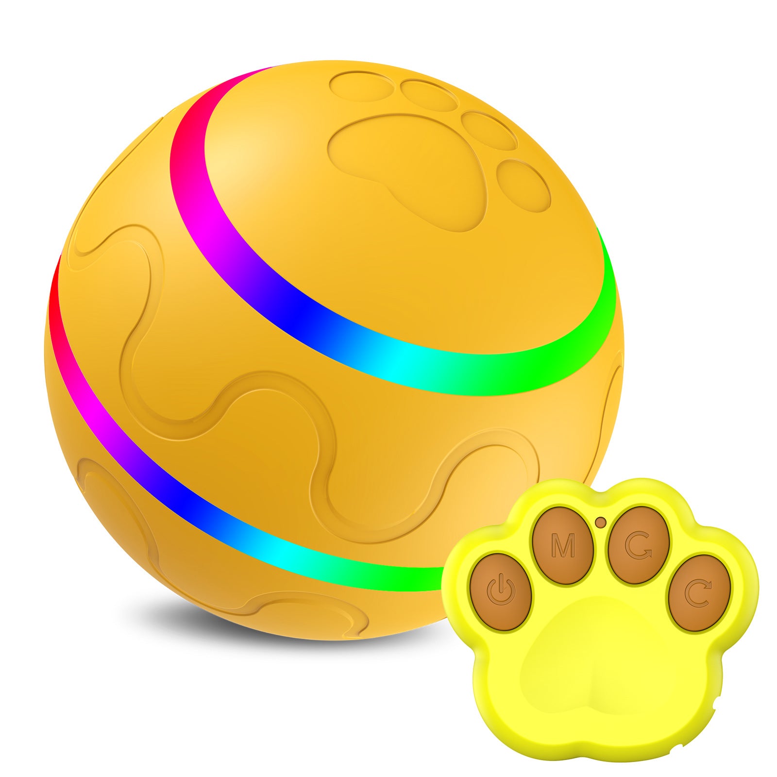 Balle interactive automatique Pawsora™ — Jouet rotatif pour chat