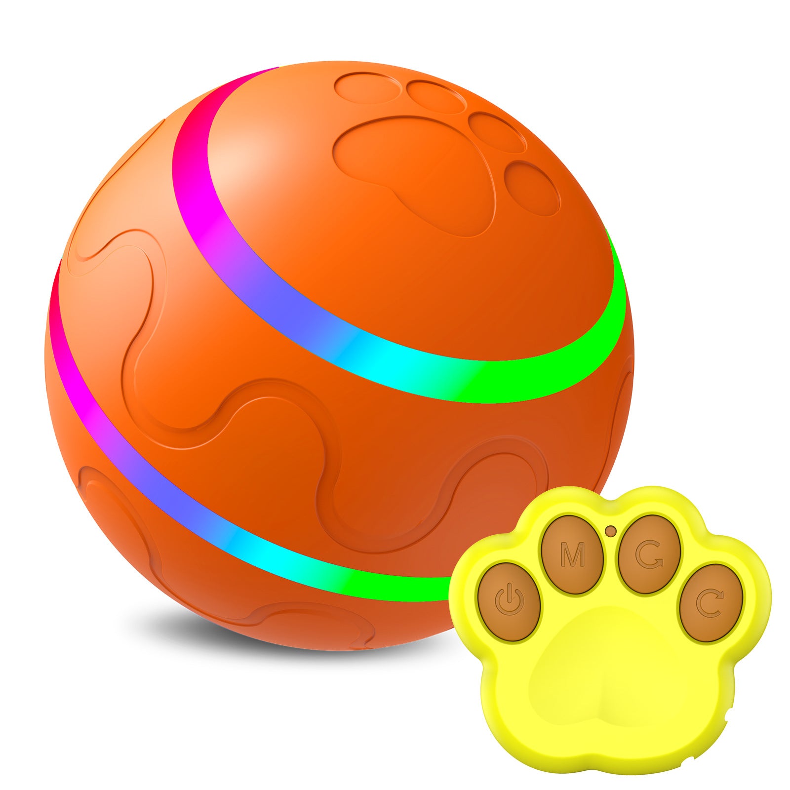 Balle interactive automatique Pawsora™ — Jouet rotatif pour chat